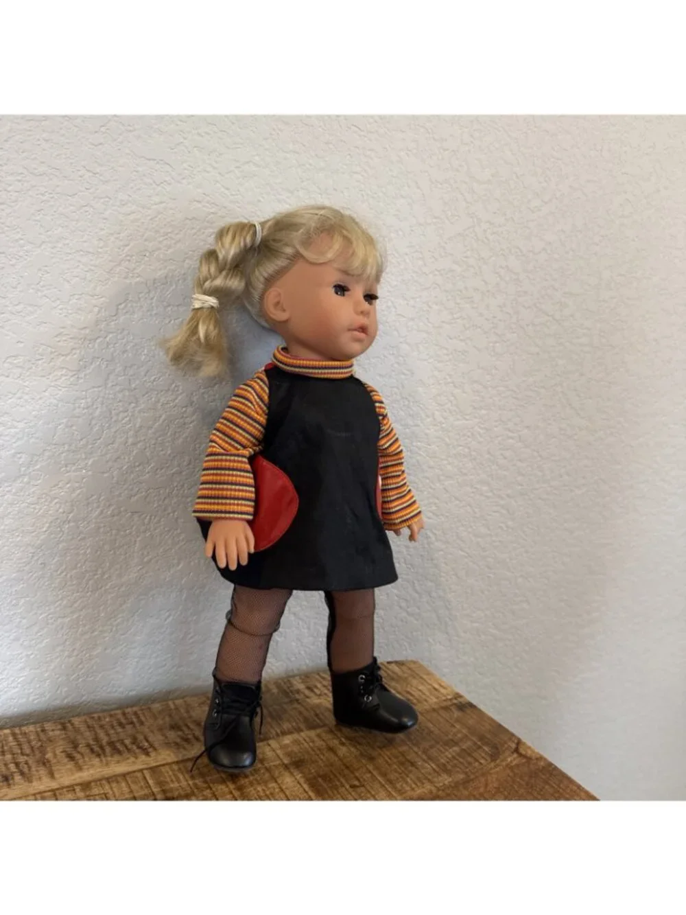 Vintage 1997 Max Zapf Doll 17”Vinyl Blonde Hair Brown Eyes